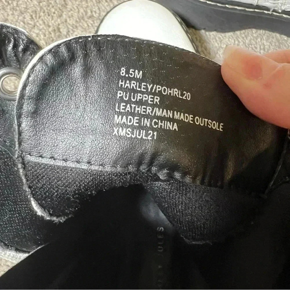 Sincerely Jules Harley white lace up boots with side zippers sz 8.5M - Picture 7 of 8